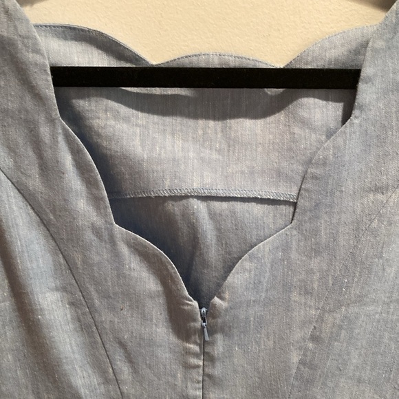 ASOS light blue Dress 45% linen - Picture 4 of 5